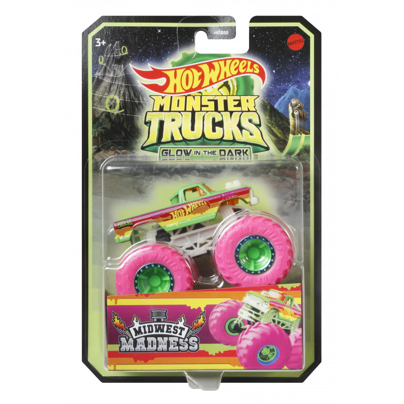 Hot Wheels Οχηματα Monster Trucks Glow-In-The-Dark (HCB50)