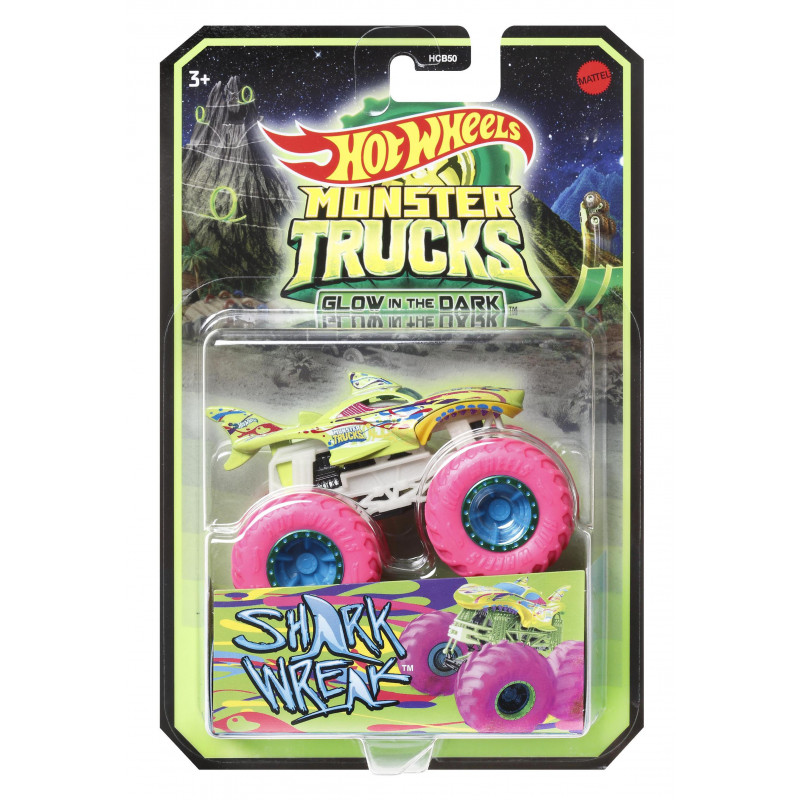 Hot Wheels Οχηματα Monster Trucks Glow-In-The-Dark (HCB50)