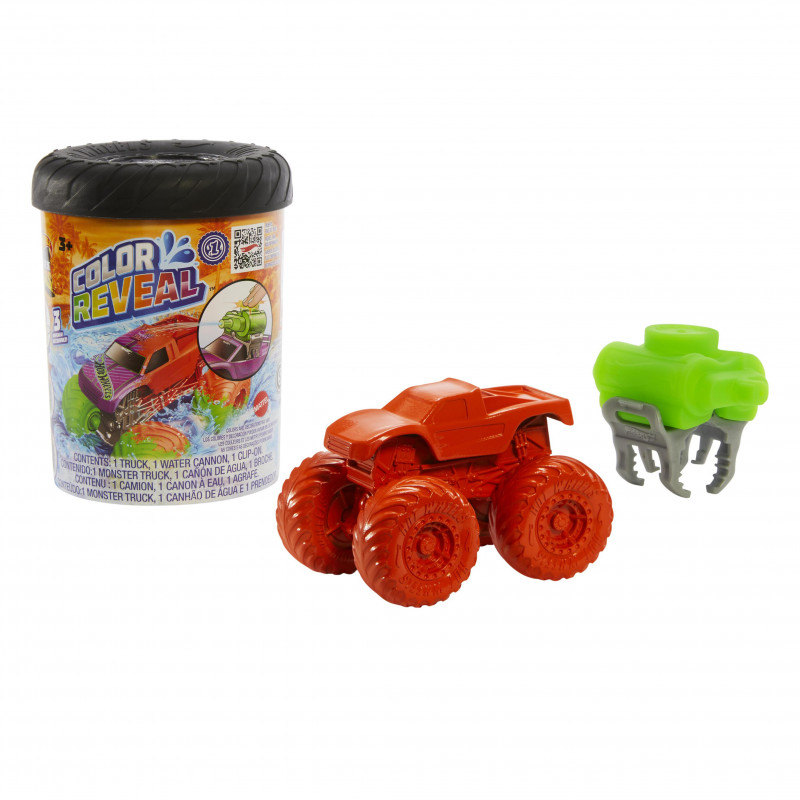 Hot Wheels Οχήματα Monster Trucks Color Reveal (HJF39)