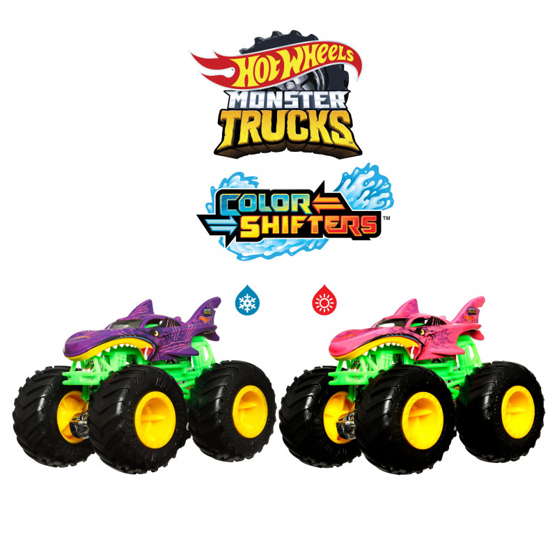 Hot Wheels Monster Trucks Οχήματα Χρωμοκεραυνοί- 4 Σχέδια (HGX06)