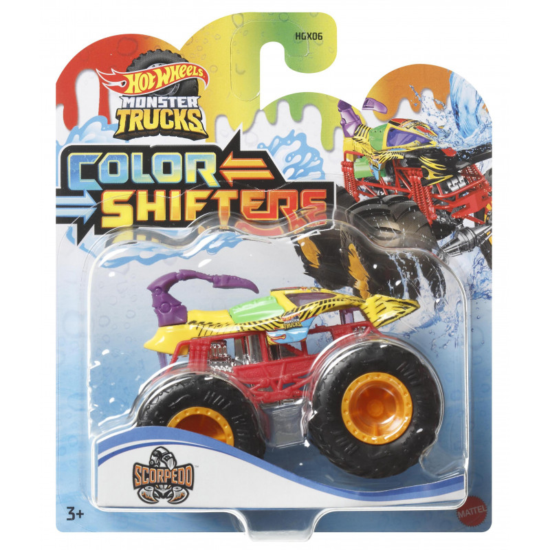 Hot Wheels Monster Trucks Οχήματα Χρωμοκεραυνοί- 4 Σχέδια (HGX06)