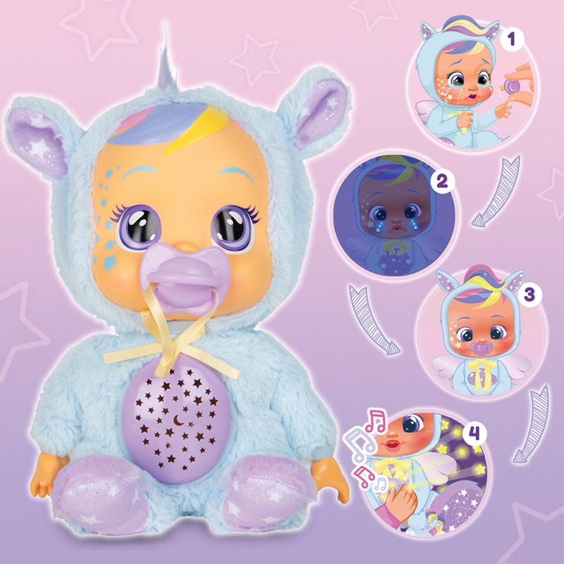 Cry Babies Goodnight Jenna Interactive Baby Doll-Starry Sky projector-Light up Tears And Lullabies (4104-84070)