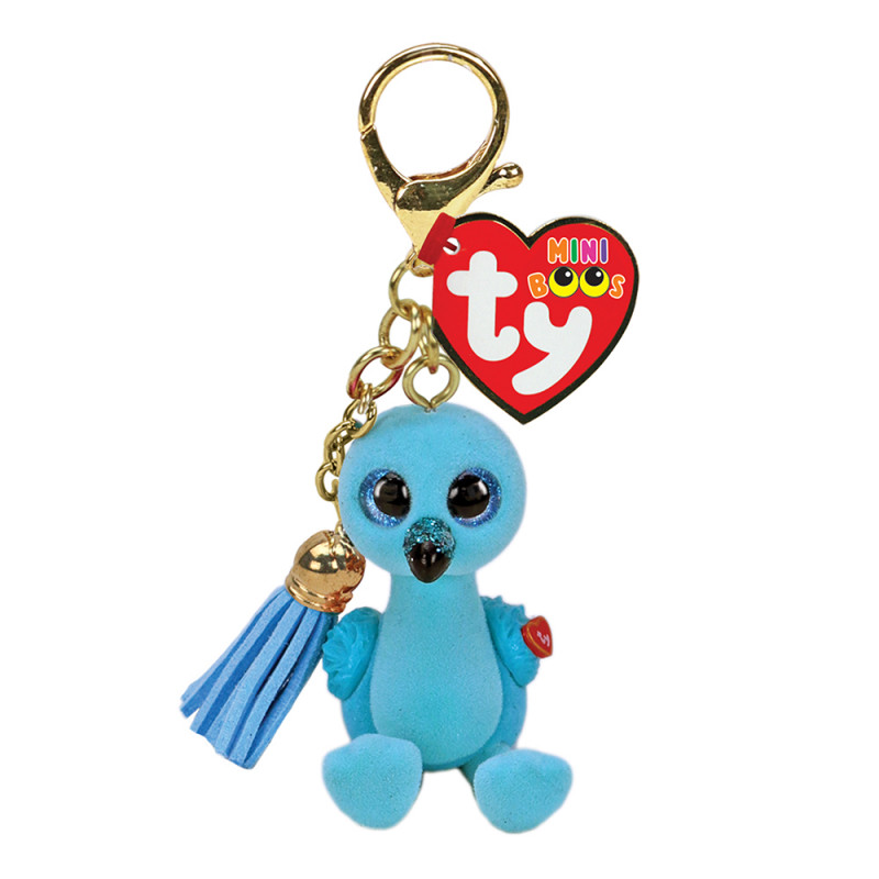 TY Mini Boos Clip William Flamingo Light blue (1607-25063)