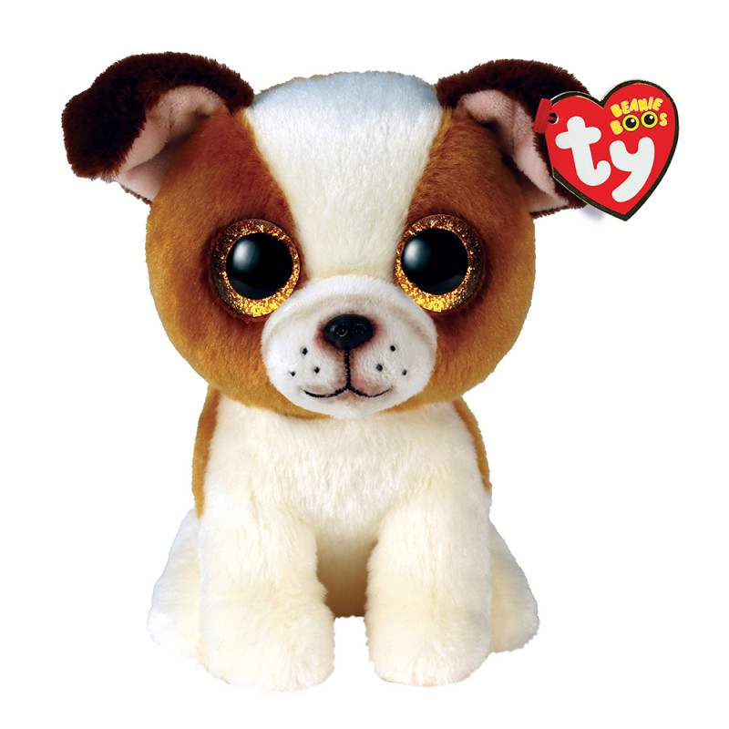 TY Beanie Boos Hugo Plush Dog Brown And White 15cm (1607-36396)