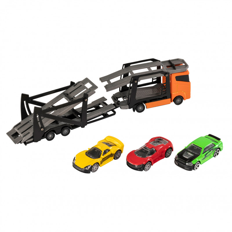 Teamsterz Car Transporter with Die-Cast Cars For Ages 3+ (7535-73621)