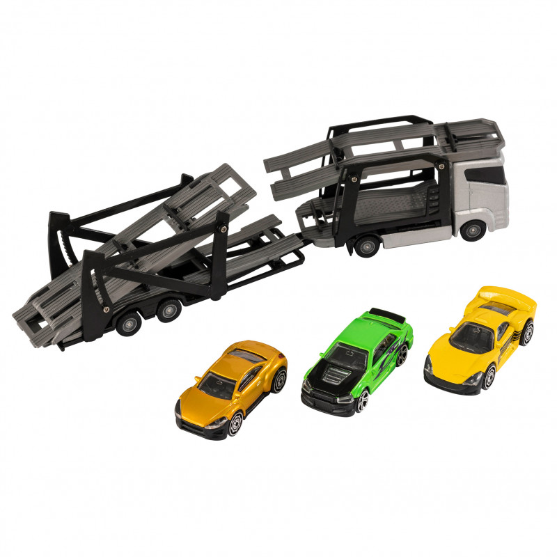 Teamsterz Car Transporter with Die-Cast Cars For Ages 3+ (7535-73621)