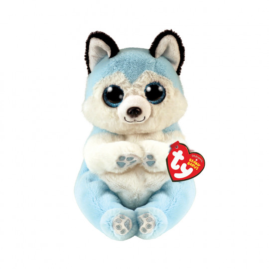 TY Beannie Bellies Thunder Plush Husky Dog Light blue 15cm (1607-40540)