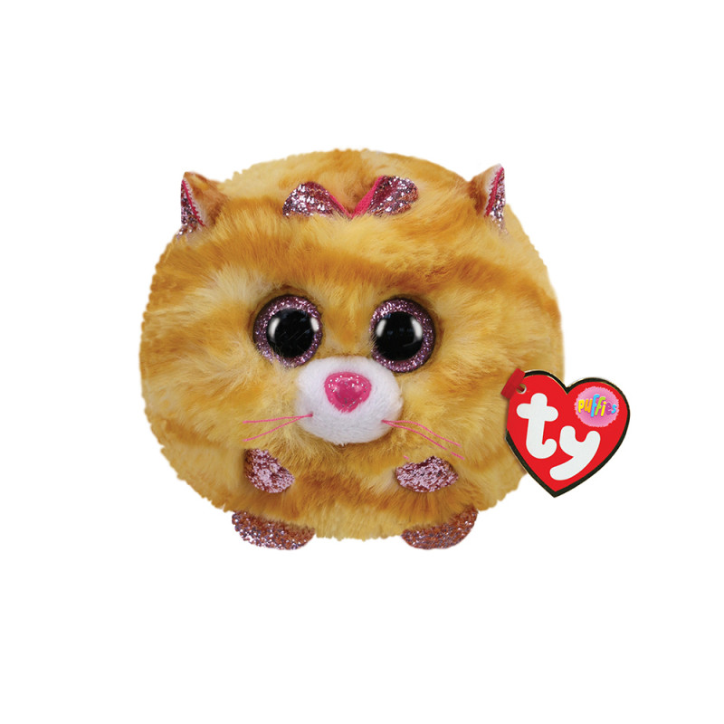 TY Beannie Balls Tabitha Plush Kitty Yellow (1607-42507)