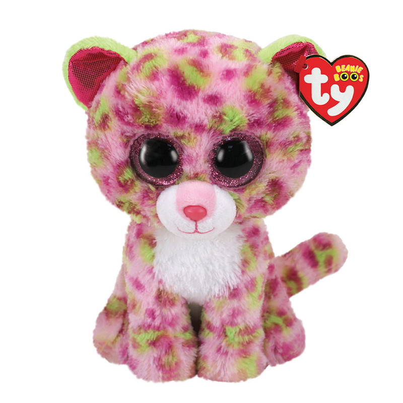 TY Beanie Boos Lainey Χνουδωτό Λεοπάρδαλη Ροζ 23εκ (1607-36476)