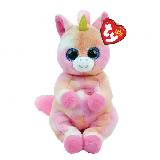 TY Beannie Bellies Skylar Plush Unicorn Pink 15cm (1607-40547)