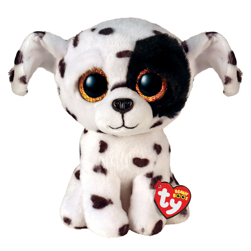 TY Beanie Boos Luther Χνουδωτό Σκυλάκι Δαλματίας Λευκό Και Μαύρο 15εκ (1607-36389)