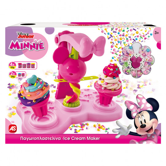 AS Dough Ice Cream Maker With 4 Dough Pots - 3D Caps 280gr And Sprinkles For Ages 3+ (1045-03595)