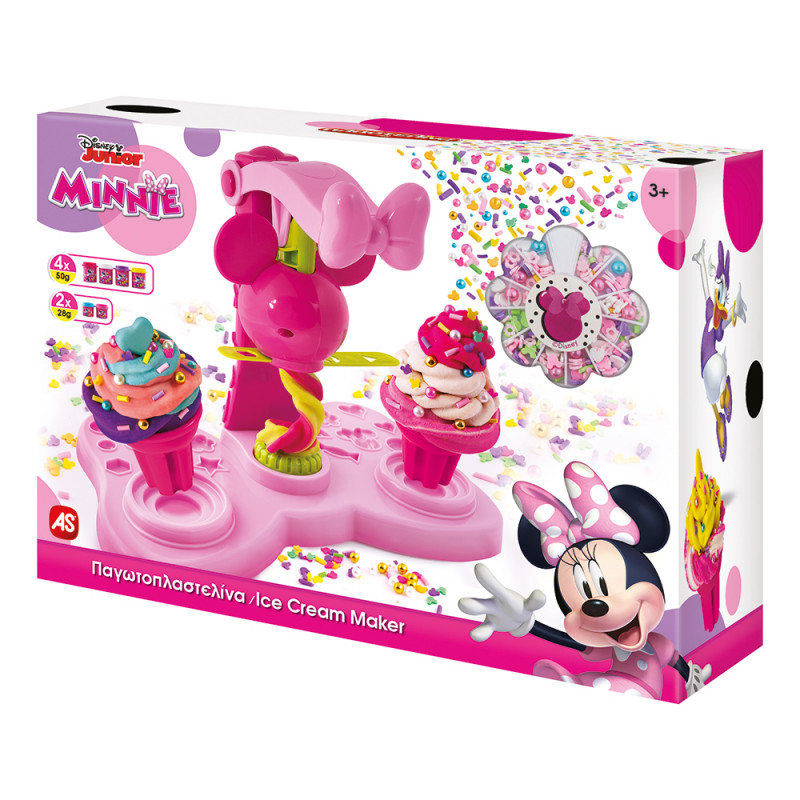 AS Dough Ice Cream Maker With 4 Dough Pots - 3D Caps 280gr And Sprinkles For Ages 3+ (1045-03595)