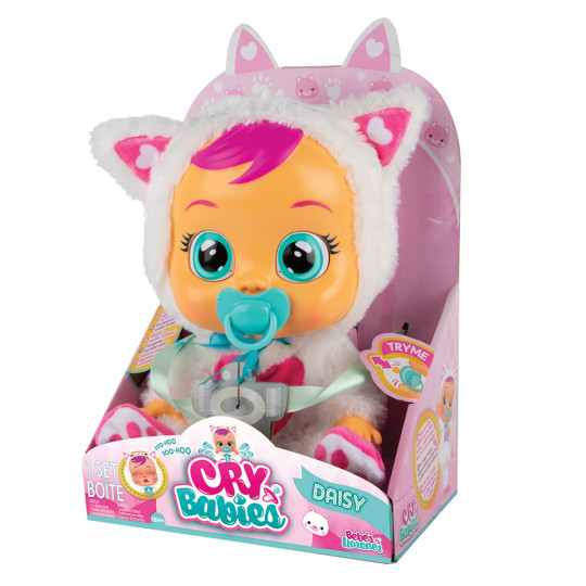 Cry Babies Daisy - Interactive Baby Doll Cat Cries Real Tears With Easter Candle(4104-91658)