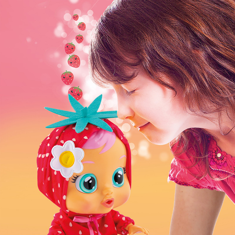 Cry Babies Tutti Frutti Ella - Interactive Baby Doll Strawberry Cries Real Tears With Easter Candle(4104-93812)