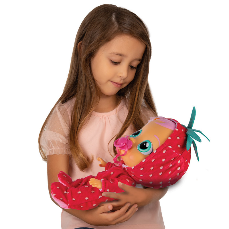 Cry Babies Tutti Frutti Ella - Interactive Baby Doll Strawberry Cries Real Tears With Easter Candle(4104-93812)