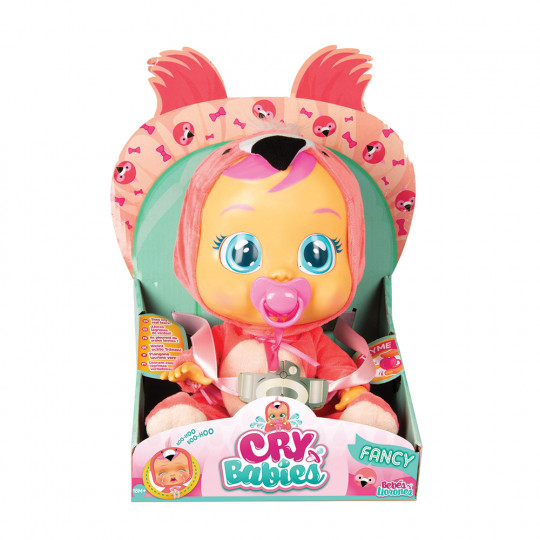 Cry Babies Fancy - Interactive Baby Doll Flamingo Cries Real Tears(4104-97056)