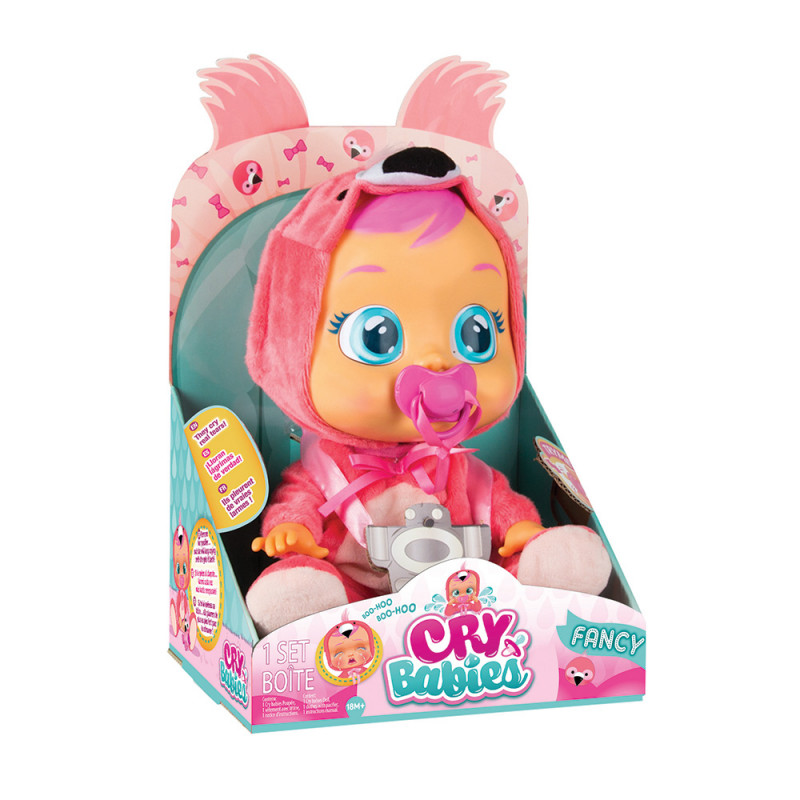 Cry Babies Fancy - Interactive Baby Doll Flamingo Cries Real Tears(4104-97056)