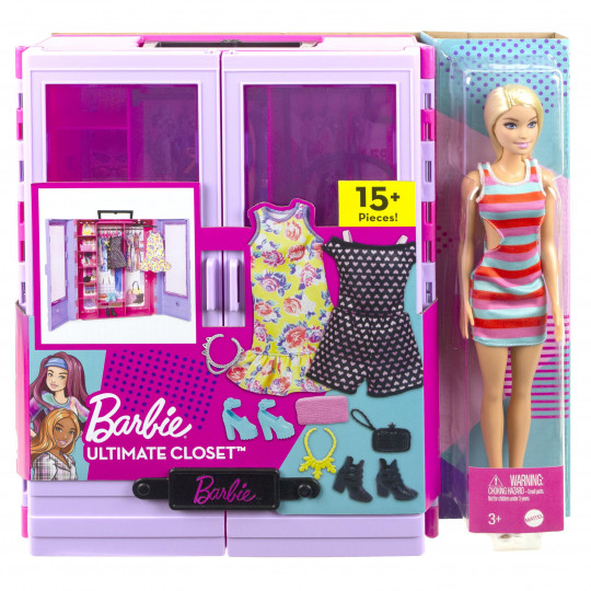 Νέα  Ντουλαπα Της Barbie με Κουκλα (HJL66)