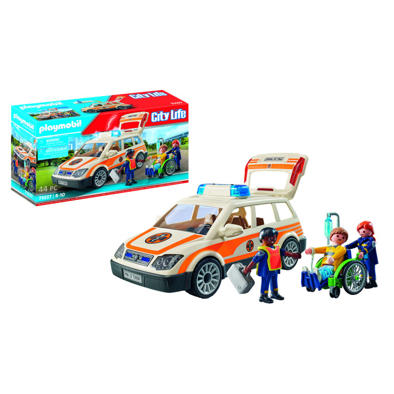 Playmobil Όχημα Πρώτων Βοηθειών με διασώστες (71037)